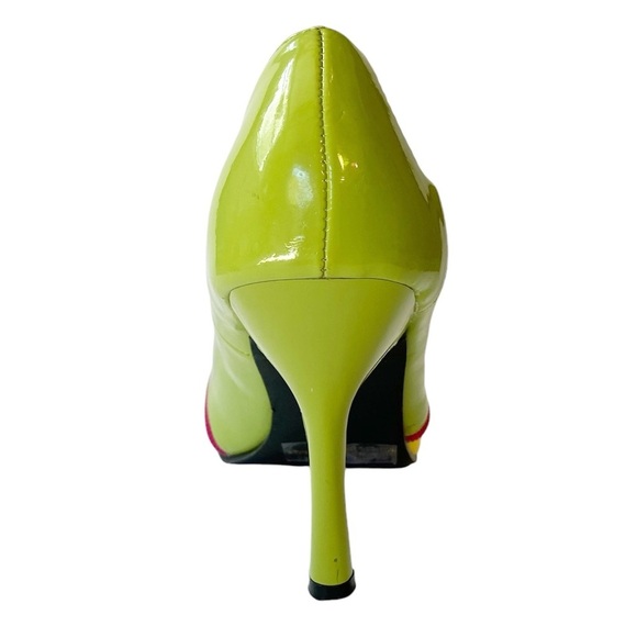 Vintage Y2K Splash Neon Zipper Peep Toe Heels Size 6.5 - Picture 6 of 14